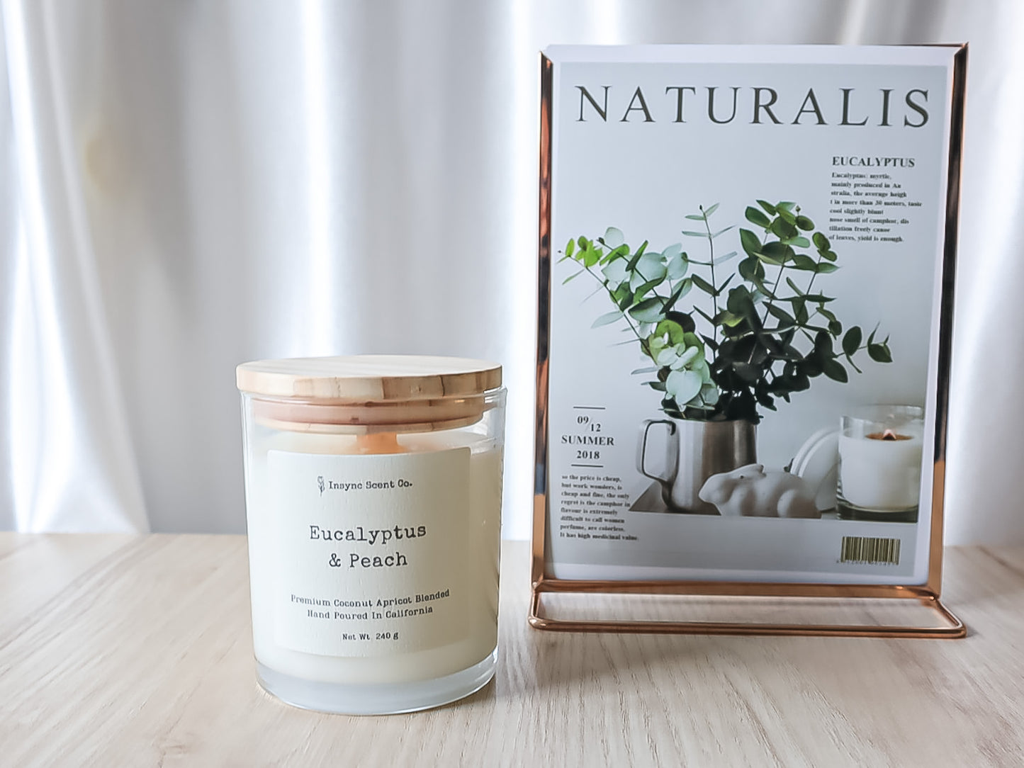 Eucalyptus & Peach Candle
